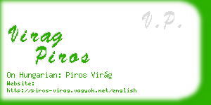 virag piros business card